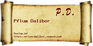 Pflum Dalibor névjegykártya